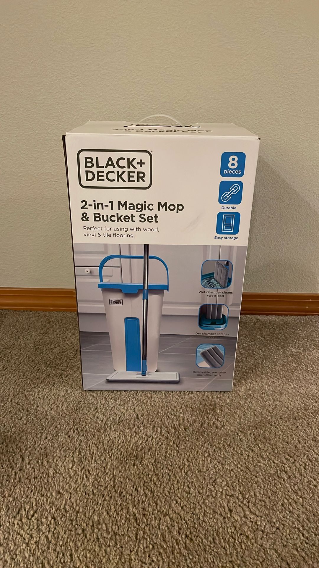 EW Black+Decker 2-in-1 Magic Mop & Bucket Set