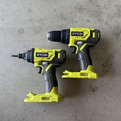 Ryobi 18V Drill & Impact With 2AMP Battery And Charger