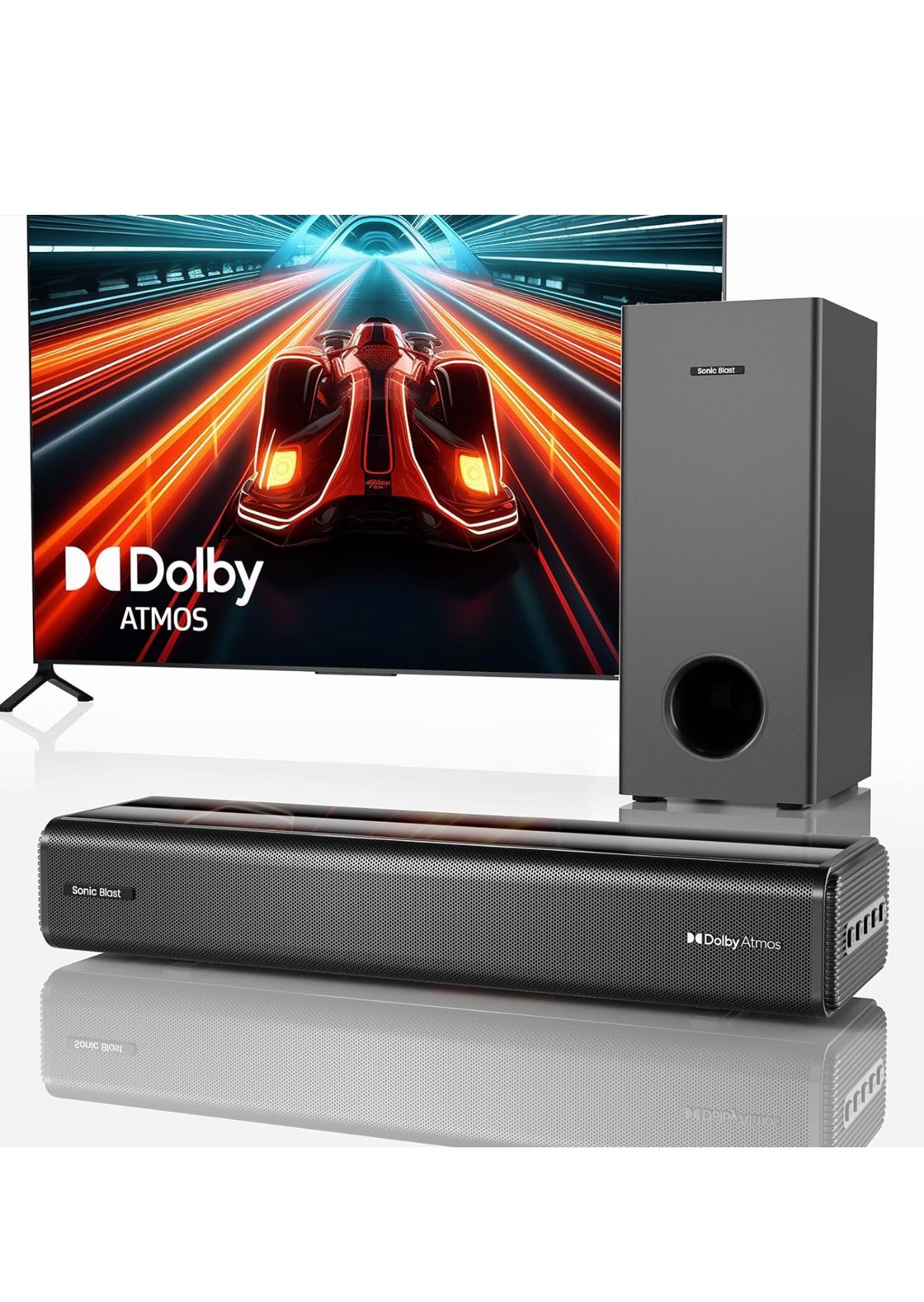 2.1ch Ultra-slim Dolby Atmos® / DTS Virtual:X® Soundbar With