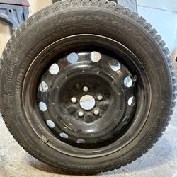4 Continental Winter Contact snow tires, with rims, size 205/55R16. Excellent condition (9.5 / 32”)