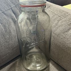 2+ gal Ball Commemorative Eagle jar w/lid MISSING wire bail