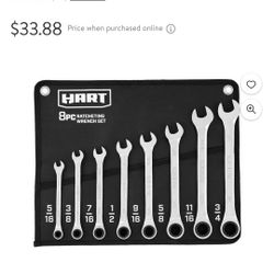 8pc Harr Ratchet Wrenches 