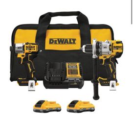 Dewalt 20V MAX XR 2-Tool Brushless Cordless Hammer Drill & Impact Driver Combo Kit with (2)POWERPACK