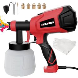 Paint Sprayer, 700W High Power, 5 Co Nozzles & 3 Patterns, Easy to Clean, HVLP for Fur