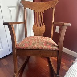 Antique Solid Wood Rocking Chair