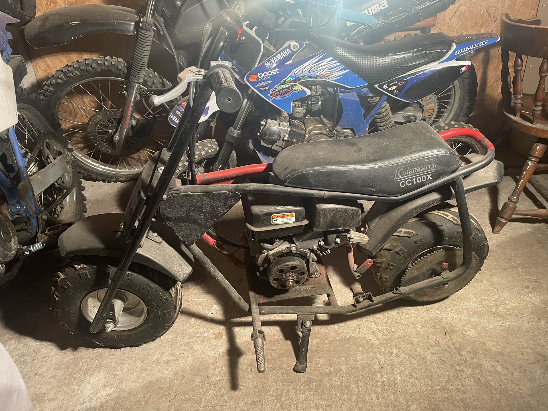 Coleman Powersports CC100X 98CC Gas Powered Ride on Mini Bike, Red