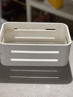 White storage bin