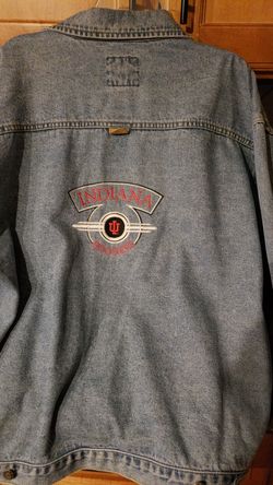 1970s Indiana University jeans jacket size L