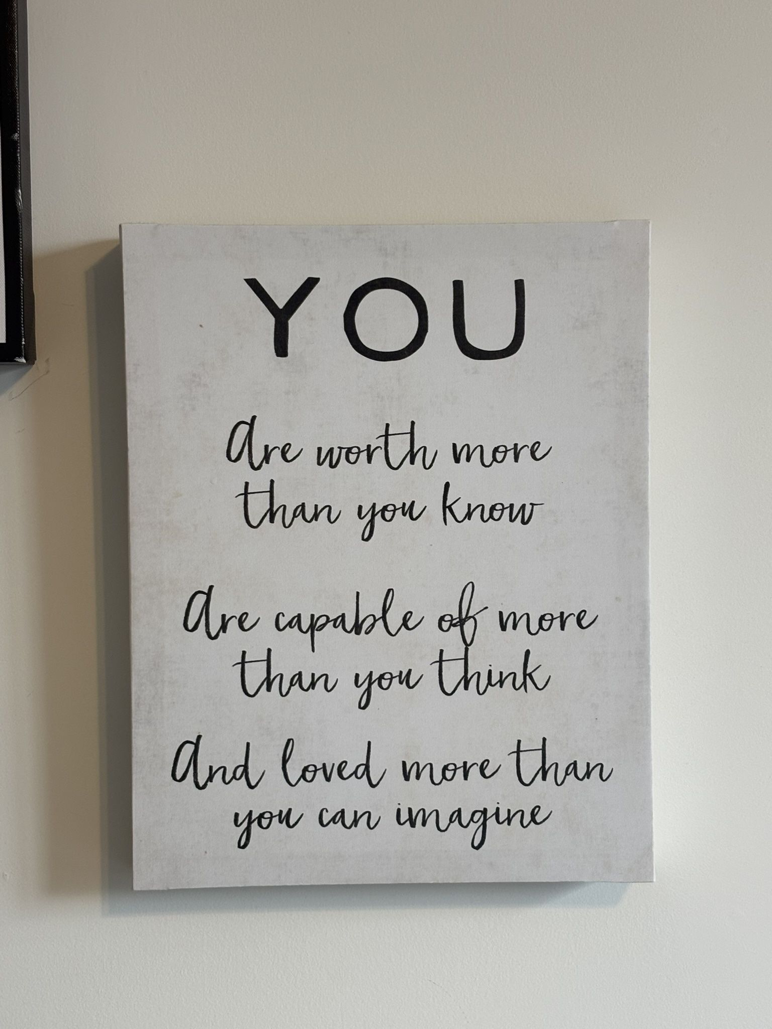 Motivational Wall Art – 11x14 Canvas ‘You Are Worth More’