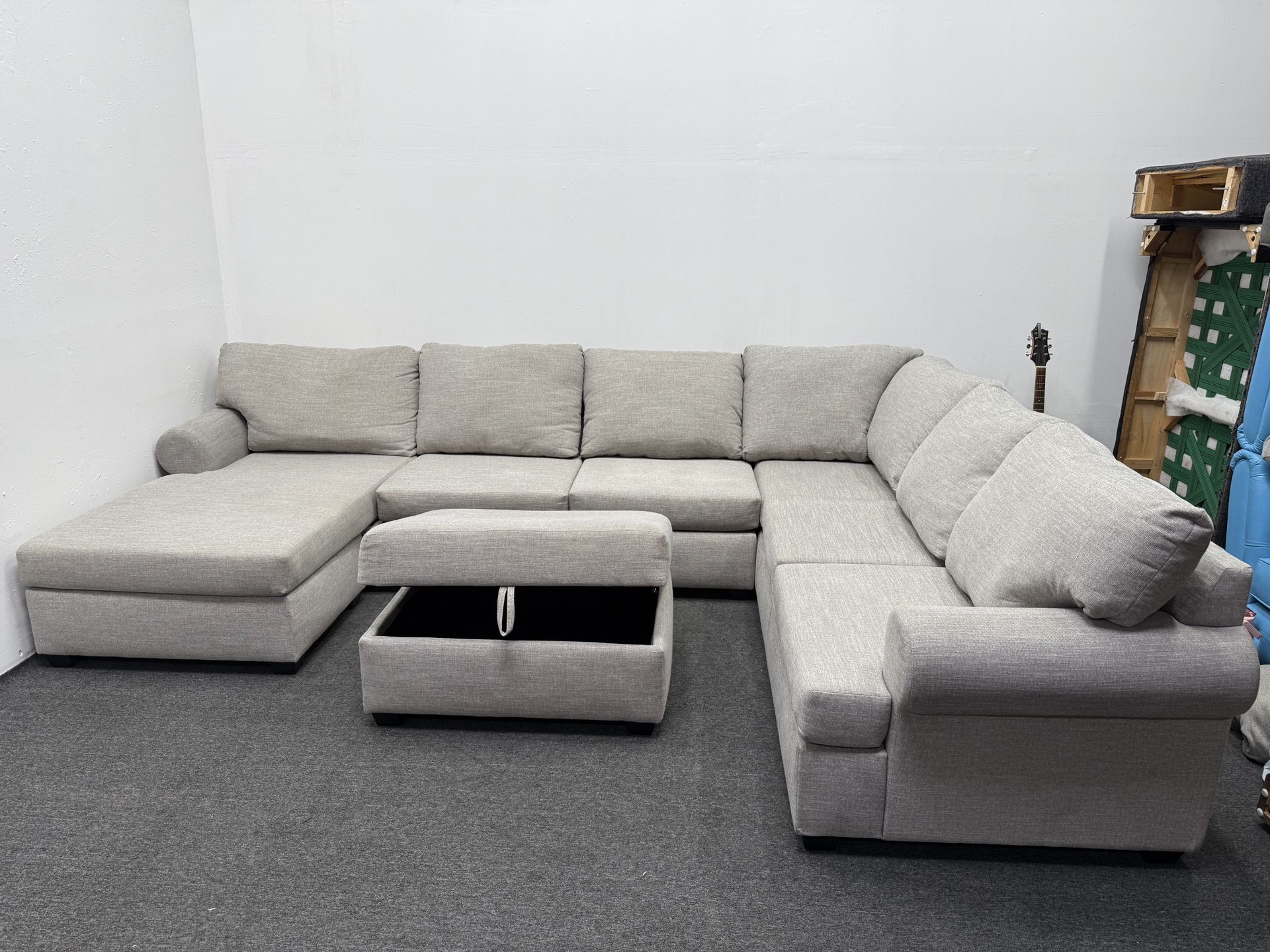Light Gray Sectional U Couch
