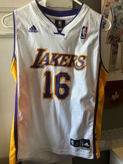 Adidas Jersey Youth Large Length +2 Pau Gasol Los Angeles Lakers NBA as is