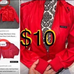 $10 like New Members Only Jacket Vintage Original size S