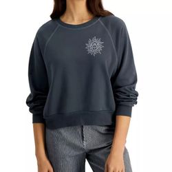 Rebellious One Women's Junior's sz. Large Dark Gray El Sol Graphic Print Sweatshirt