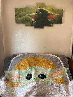 Grogu ( baby Yoda ) picture frame rug