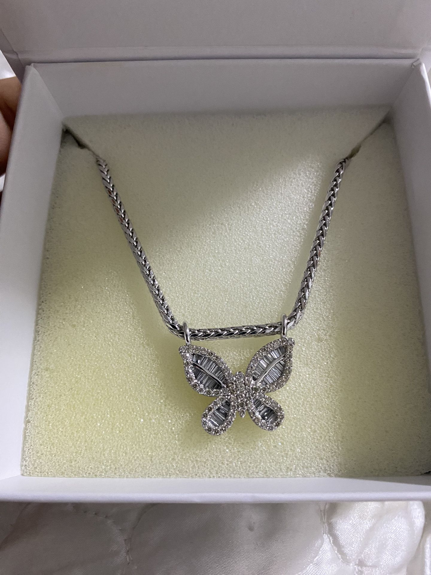 White Gold Chain With Real Diamonds