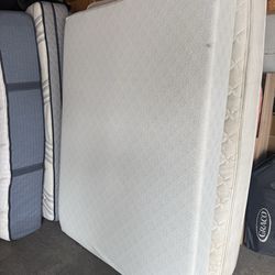 3 pc:  full-size memory foam gel mattress $95, boxspring $35, metal frame $35