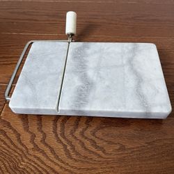 Gray Marble Cheese Slicer With Stainless Steel Wire Cutter And One Replacement