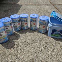 Pool Filter And Chlorine Tablets