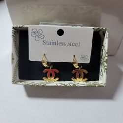 Stainless Steel Bangle Earrings 