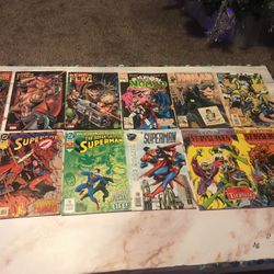 12 RARE COMIC BOOKS 🔥BLACK FLAG,NOMAD,SUPERBOY,SUPERGIRL, SUPERMAN , BLACKFLAME STARSLAYER