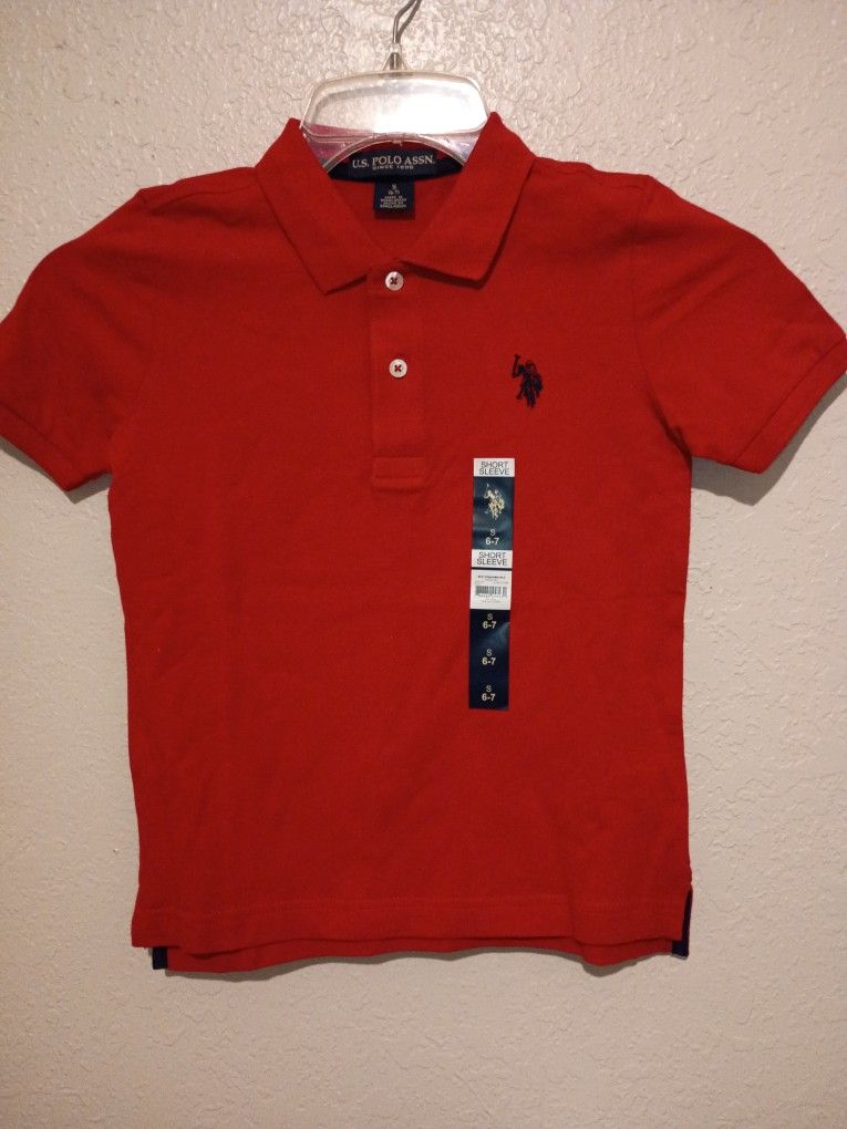 Boys Size 6/7 Red Polo Shirt New $5 Pick Up In Edinburg No Holds