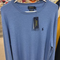 Polo Ralph Lauren Light Blue Sweater Men Size L 