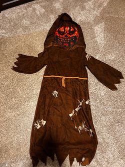 Scary pumpkin scarecrow costume