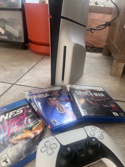 PS5 with disc slot + 3 games and controller