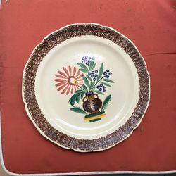vintage HB Quimper dinner plate French country