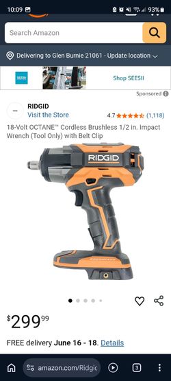 Rigid 1/2 brushless impact