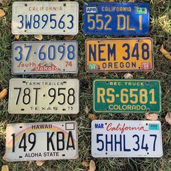 Vintage License Plates