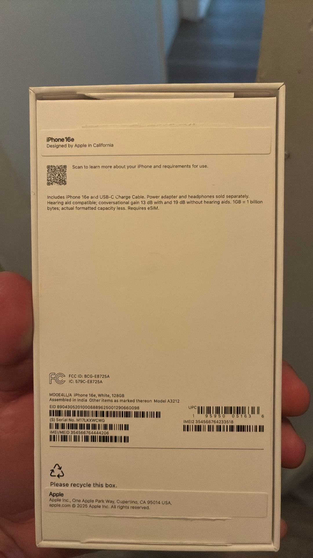 Unlock IPHONE 16e (White)