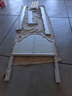 Twin bed frame gray