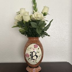Porcelain Vase with Flowers
