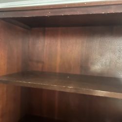 Solid Wood Bookshelf Mahogany Stain Good Condition