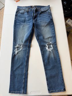 RSQ Distressed Blue Denim Jeans - Men