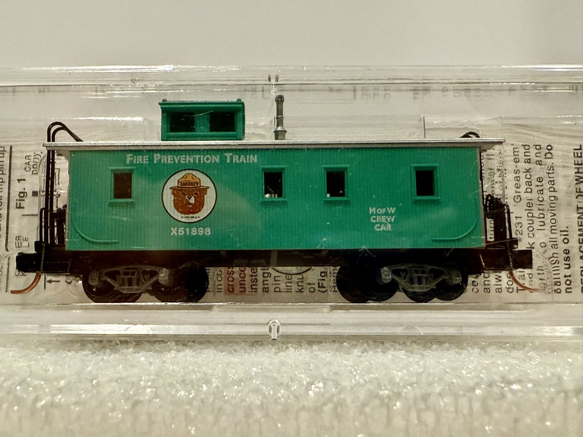 Vintage Micro N Scale Smokey The Bear Caboose-New In Box