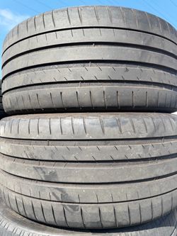 (2) 265/35ZR21 PAIR OF USED TIRES MICHELIN PILOT SPORT 4S 65% LIFE !!!
