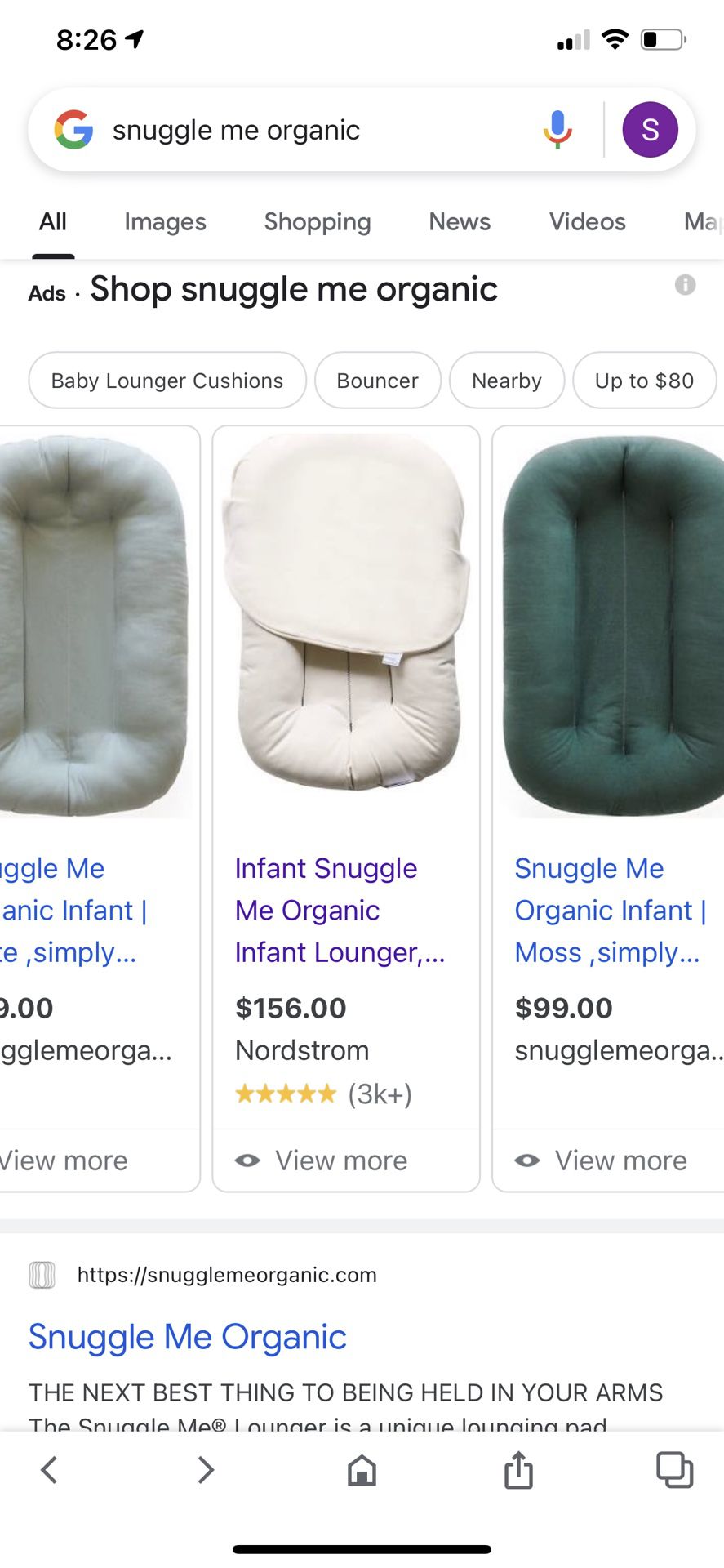 Snuggle Me Organic Baby Lounger  