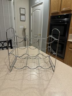Wine Rack - Adjustable - Holds 9 Bottles 