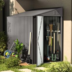 4'x7' Lean to Shed Outdoor Storage Shed, Dark Gray $140  Warehouse Address: 2745 Boone st  Columbia sc 29204 Behind DOLLAR TREE 【First Gate entrance w