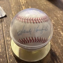 Sign baseball sandy koufax