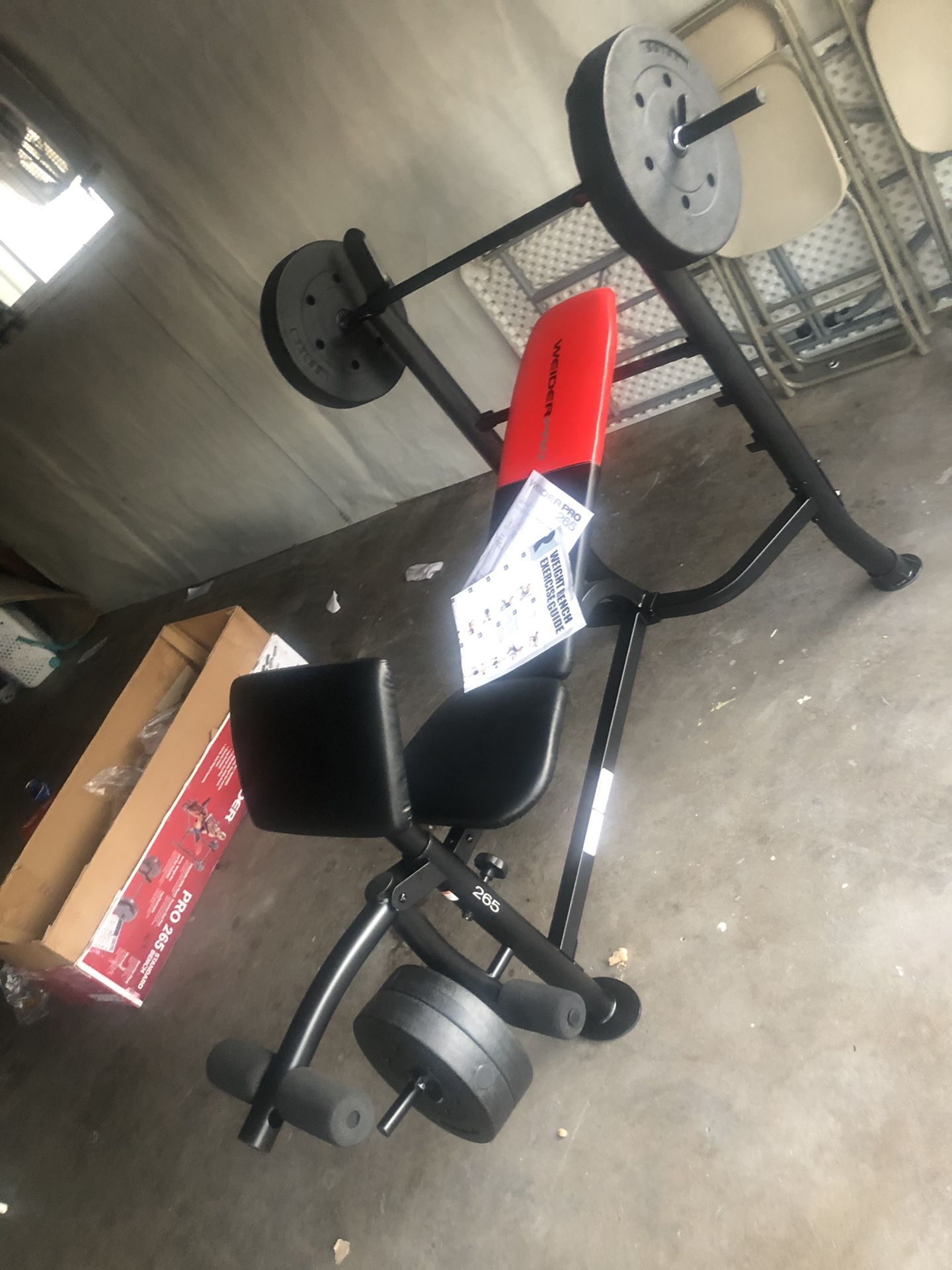 weight bench set with 80 lbs new