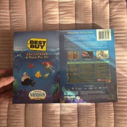 The Little Mermaid Platinum Edition 2 Disc DVD And 4 Piece Pin Set