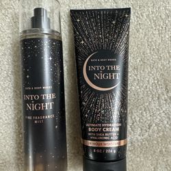 Bath Body Works Into The Night  Fragrance Mist Body Cream Lotion Gift