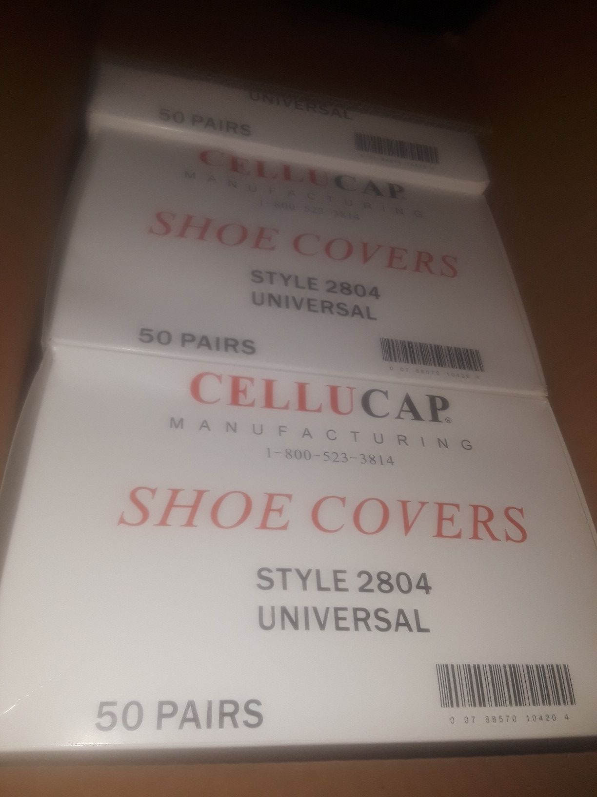 Shoe covers (blue fabric) not plastic