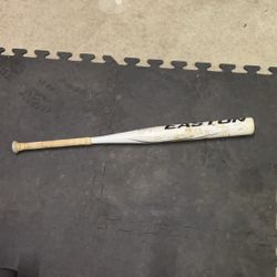 White Easton Baseball Bat