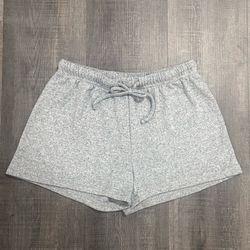 Women’s Size XS Cozy Knit Light Gray Disney Stitch Lounge Shorts