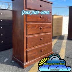 Cajonera Pinewood Brown Chest Dresser Cafe