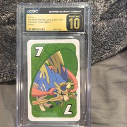 Zacian GREEN Seven Pokemon UNO JAPANESE Card Game Pocket Monsters Back 7